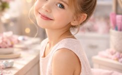 Platz 1 Mädchen Frisur mit süßem Dutt für modernen Style