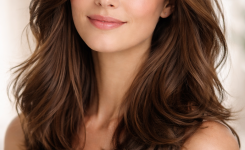 Platz 1 Schulter lange Haare Frisuren mit Stufenschnitt modern und lebendig