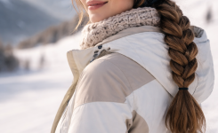 Platz 1 Ski Frisuren Helm Der tiefe geflochtene Zopf mit Struktur