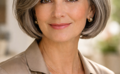 Platz 1 frisuren für ältere frauen mit modernem Bob der sofort Frische ins Gesicht bringt