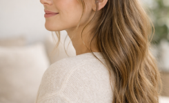 Platz 1 mühelose Half-up-Frisur mit lockerem Twist