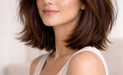 Platz 1 – Der moderne fransige Bob für dickes Haar