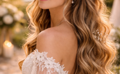 Platz 2 Brautfrisuren halboffen im Boho Stil mit Flechtelementen