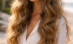 Platz 2 Dauerwelle Lange Haare mit Natürlichen Beach Waves für Lässigen Chic