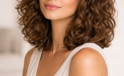 Platz 2 Der Long Bob für lockige Haare modern und vielseitig