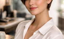 Platz 2 Frisur kurz rundes Gesicht Der freche Pixie Cut mit Volumen