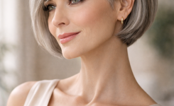 Platz 2 Frisuren kurze graue Haare als Eleganter Bob