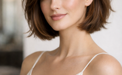 Platz 2 Kinnlange Haarschnitte mit Stufen für mehr Volumen und Bewegung