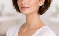 Platz 2 Kurzhaarschnitt für feines Haar Der Short Bob mit sanften Stufen