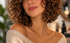 Platz 2 Schöne Frisuren für lockige Haare mit dem lockigen Bob