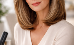 Platz 2 frisuren ab 60 mittellang mit brille Der elegante Long Bob mit Seitenscheitel