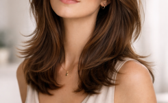 Platz 3 Face Framing Stufenschnitt mittellange Haare für definierte Konturen