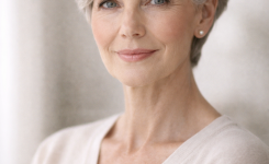 Platz 3 Klassischer Kurzhaarschnitt für kurze graue frisuren ab 60 mit zeitloser Eleganz