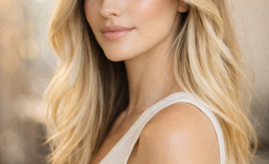 Platz 3 dunkler ansatz blonde haare mit Face Framing Highlights