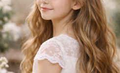 Platz 3 frisur kommunion lange haare Eleganter halboffener Zopf mit Details Platz 3 frisur kommunion lange haare Eleganter halboffener Zopf mit Details