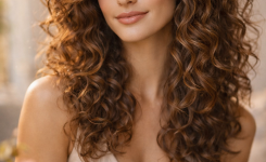 Platz 3 gestuftes lockiges haar mit Face Framing Layers für mehr Ausdruck