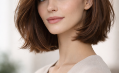 Platz 3 – Fransiger Bob als lässige Bob Frisur dickes Haar