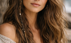 Platz 3 – Piraten Frisur Damen mit offenen Wellen und Lederdetails