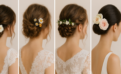 Romantische Dutt Frisur Hochzeit mit Blumen die jede Braut verzaubert Romantische Dutt Frisur Hochzeit mit Blumen die jede Braut verzaubert