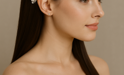 Sleek mit Haarschmuck