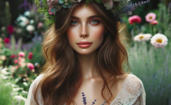 So tragen Sie einen Blumenkranz im Haar