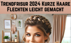 Trendfrisur 2024 Kurze Haare Flechten leicht gemacht