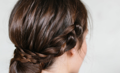 Wiesn Frisur mittellang ohne Hitzestyling