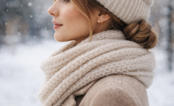 Winterfrisuren unter Mütze und Schal ohne Haarbruch