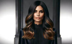 balayage schwarzes haar