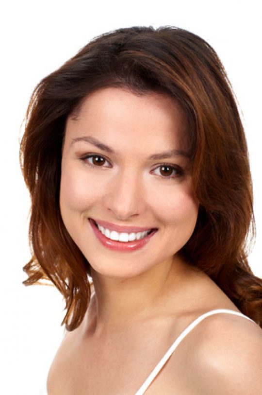 Permalink to Beautiful Young Woman Face. Isolated Over White Background