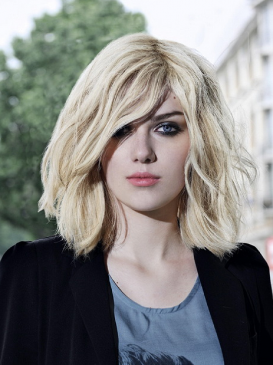 Permalink to Frisur Halblanges Haar Schönes Gesicht Mit Blonden Haaren, Die Ihre Frisur Ideen Sein Könnte