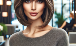 frisuren haarschnitte mittellanges haar mit pony