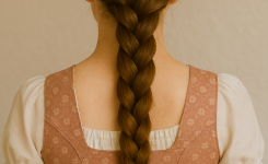 geflochtene Dirndl Frisur für Oktoberfest lange haare