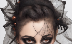 halloween frisur spinne anleitung