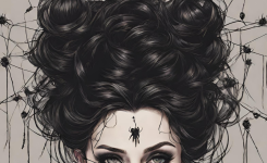 halloween frisur spinne damen