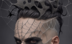 halloween frisur spinne männer