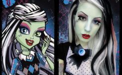 Halloween Frisuren Vampir Kostuem Schminke Barbie Vampir