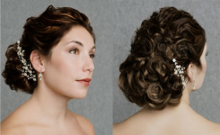 Hochzeit Frisuren Ideal Für Lange Und Dicke Haare, Viel Haar Spangen Bindung Oder Komplex, Ein Blumenmotiv Auf Dem Haar Bilden