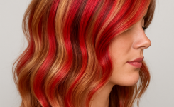 rote Strähnchen in blonden Haaren Ideen rote Strähnchen in blonden Haaren Ideen