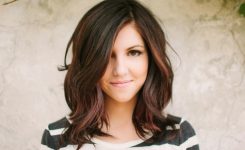 Tolle Bob Frisuren Halblang 2015 Damen Gestufter Long Seitenscheitel Gewellt